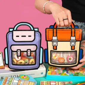 Creative School Bags Shape Clear Candy Bag