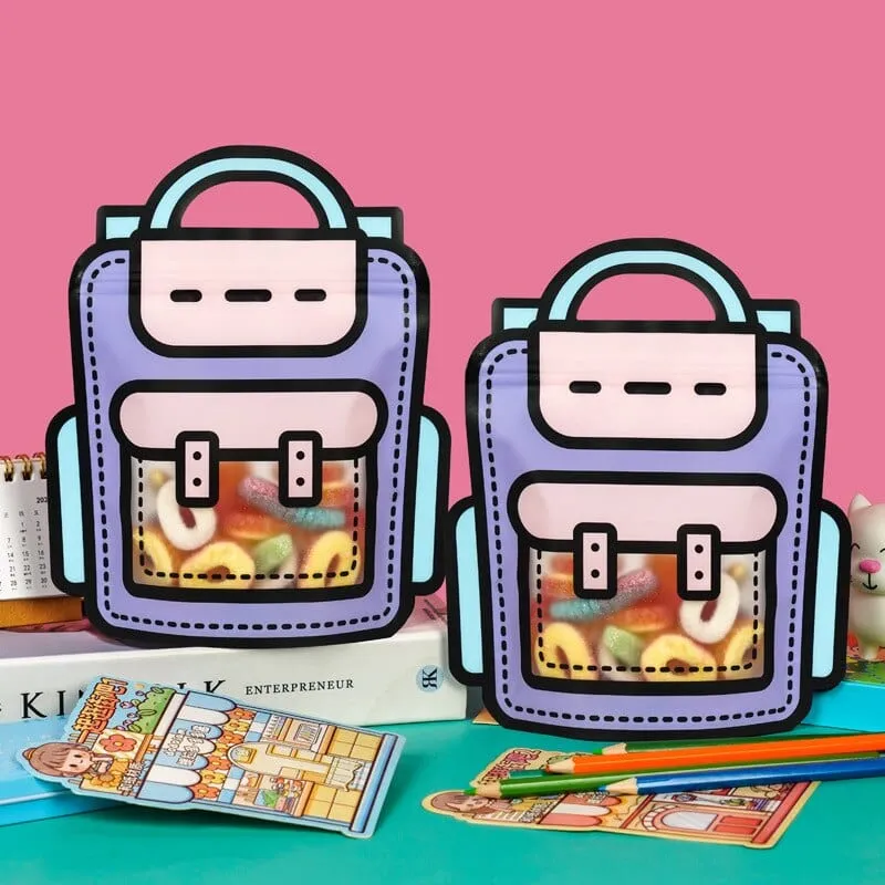 Creative School Bags Shape Clear Candy Bag