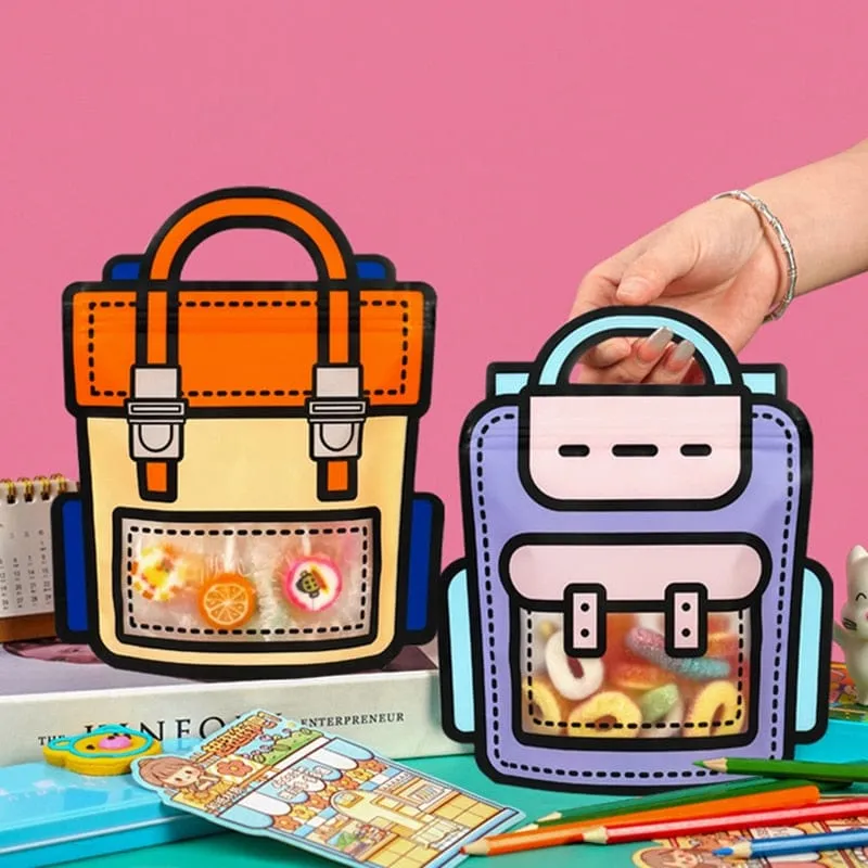 Creative School Bags Shape Clear Candy Bag