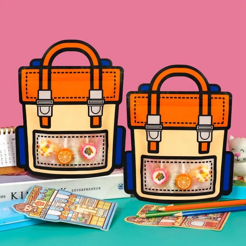 Creative School Bags Shape Clear Candy Bag
