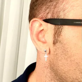 Cross Dangle Earring for Men