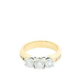 Custom 18ct Yellow Gold Diamond Ring
