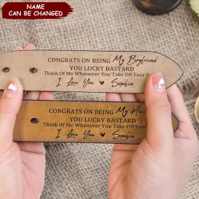 Custom Leather Belt Engraved Names Warm Gift