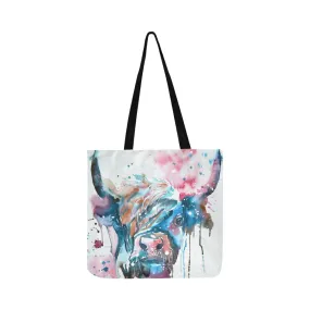 Cute Highland cattle print Tote bag sk00022 Reusable Shopping Bag Model 1660 (Two sides)