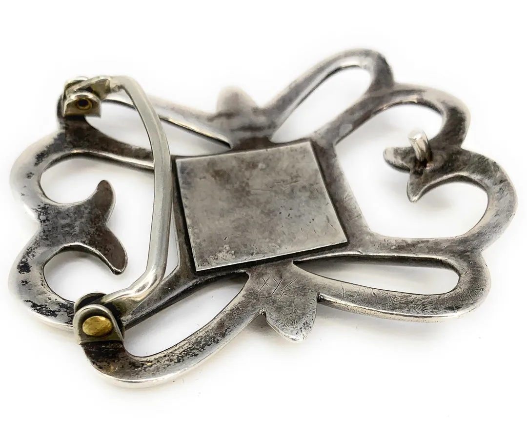 Dan Jackson Old Pawn Zuni Sterling Silver and Turquoise Belt Buckle and Rings