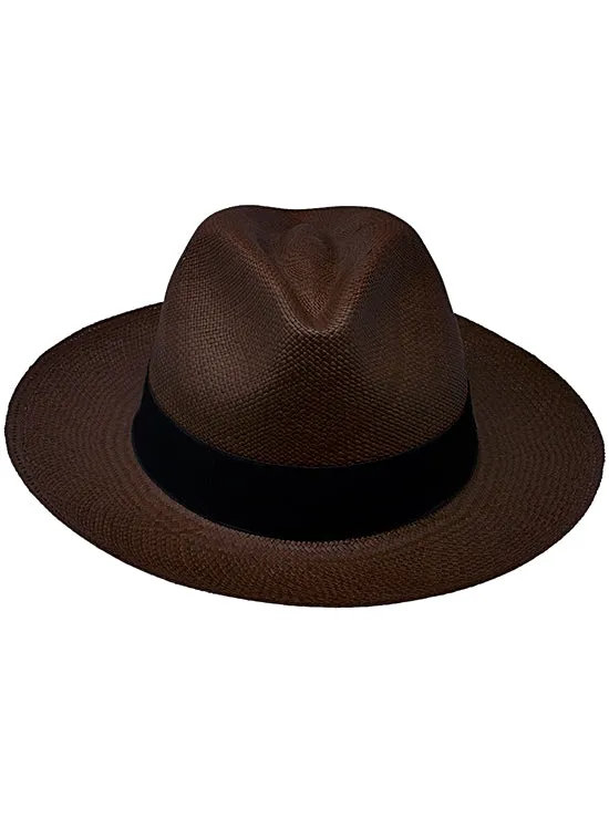 Dark Brown Panama Hat - Fedora Hat