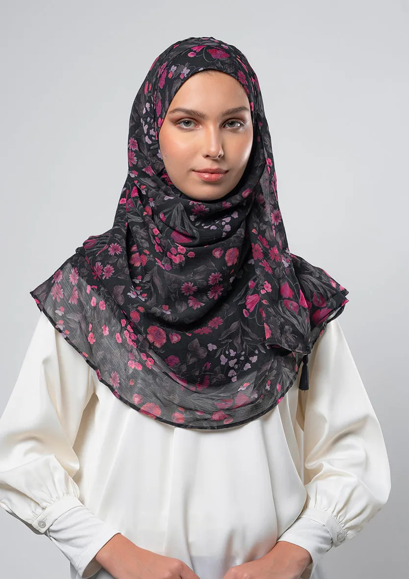 Dark Petunia - Instant Hijab With Inner