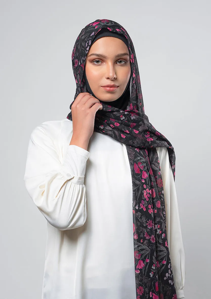 Dark Petunia - Instant Hijab With Inner