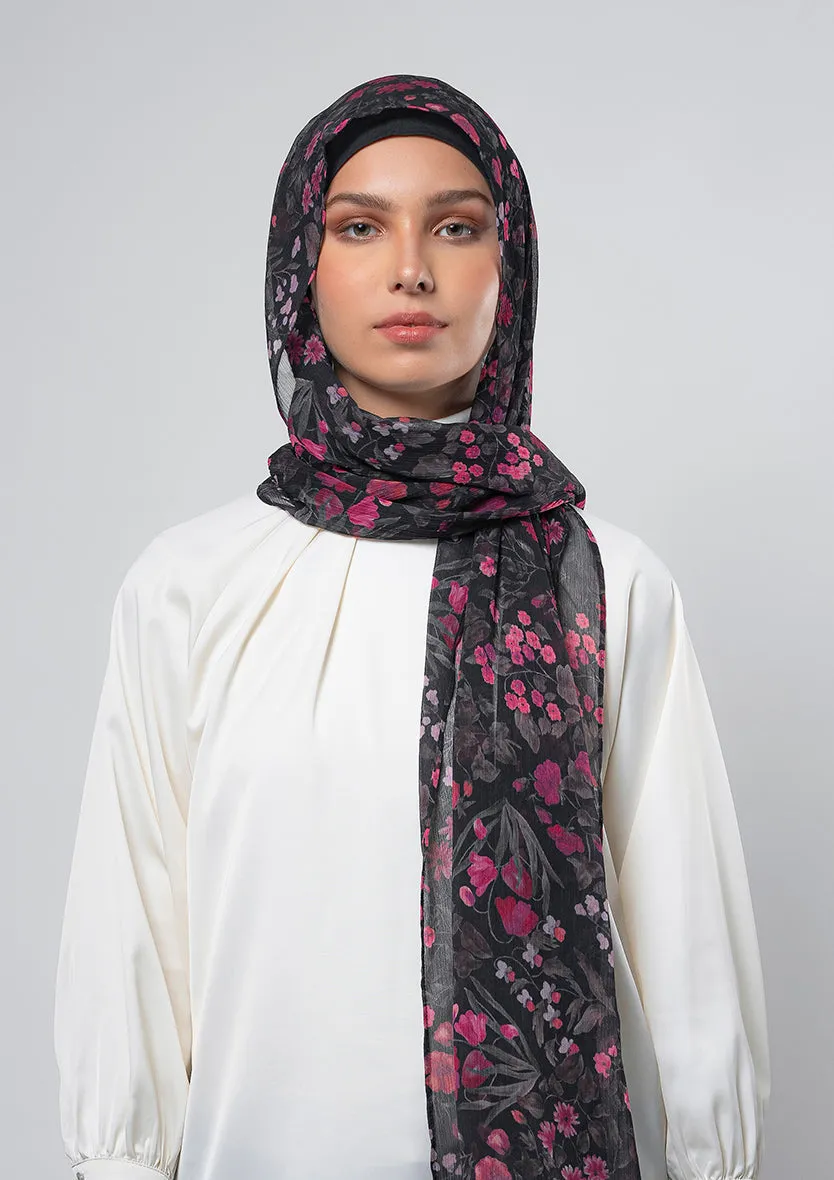 Dark Petunia - Instant Hijab With Inner