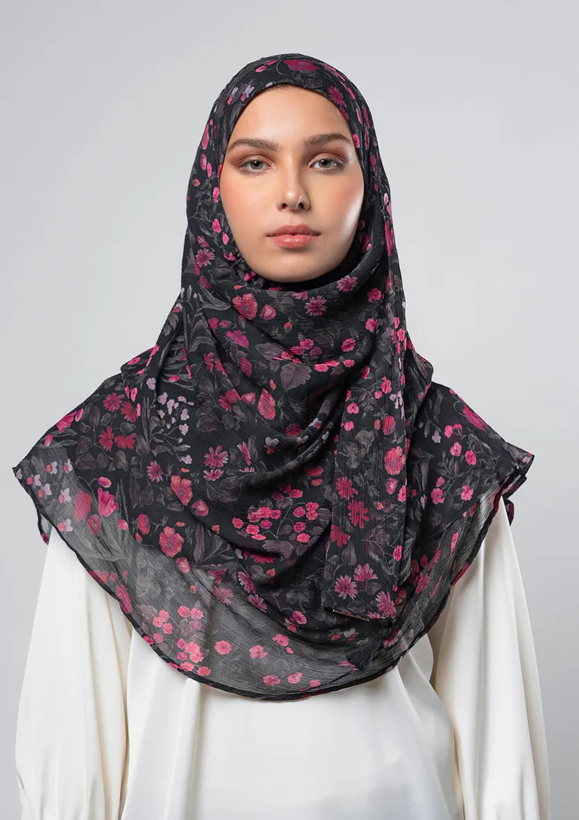 Dark Petunia - Instant Hijab With Inner
