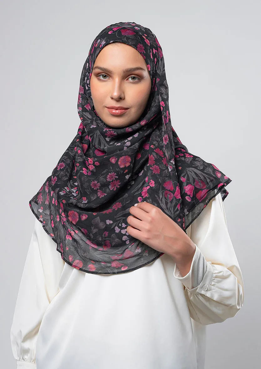 Dark Petunia - Instant Hijab With Inner