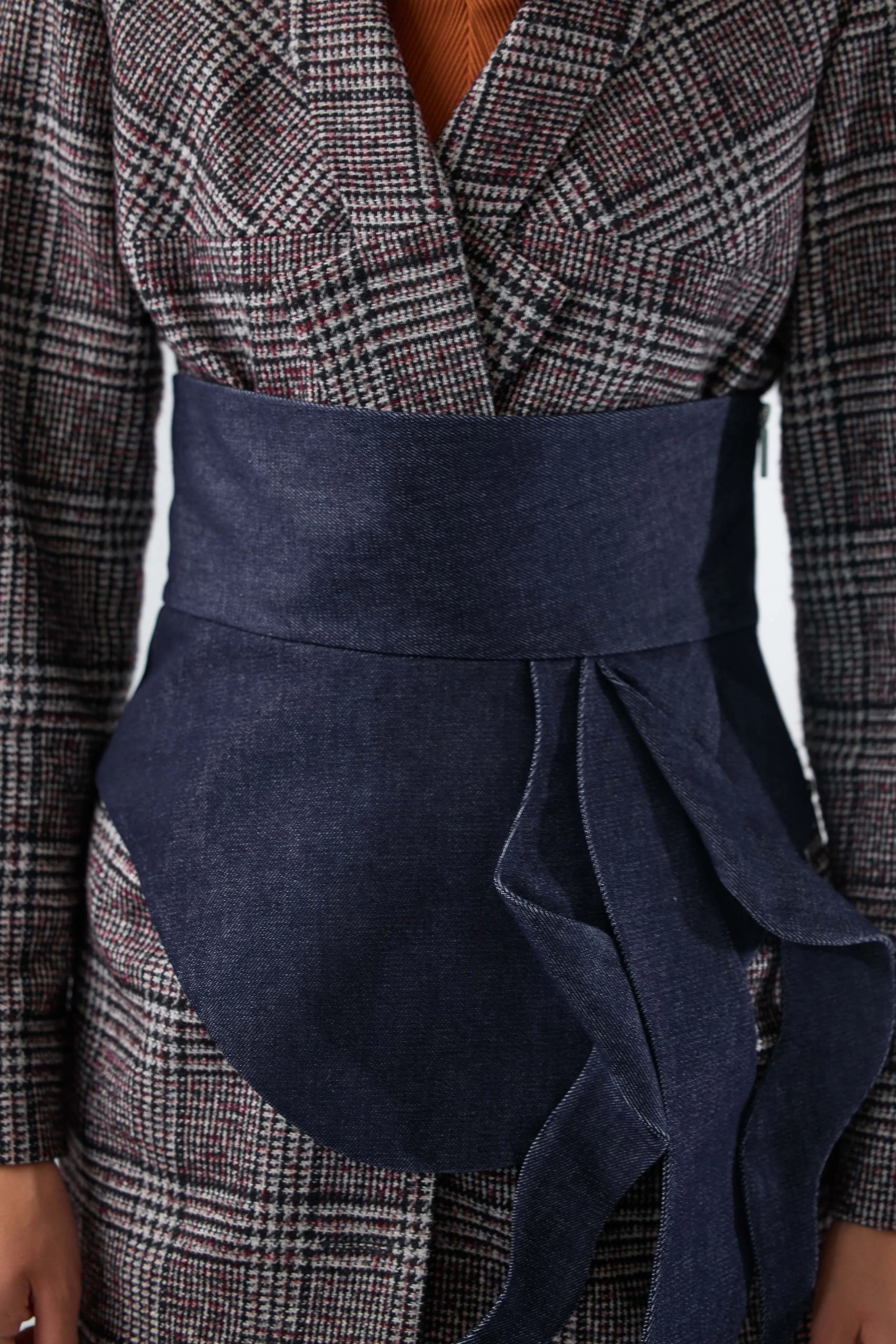 Designer Asymmetrical Belt Denim