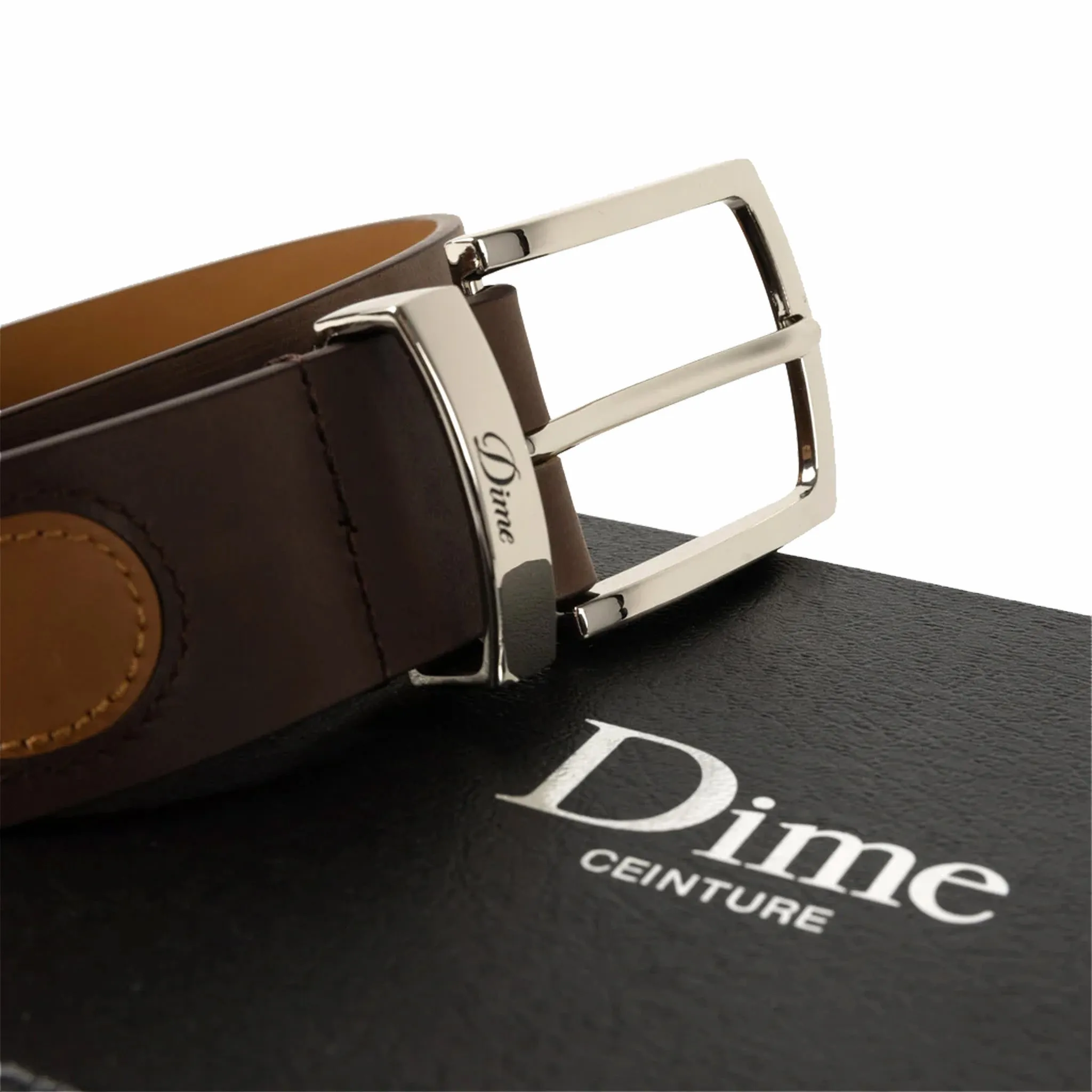 Dime Premium Leather Belt (Brown)