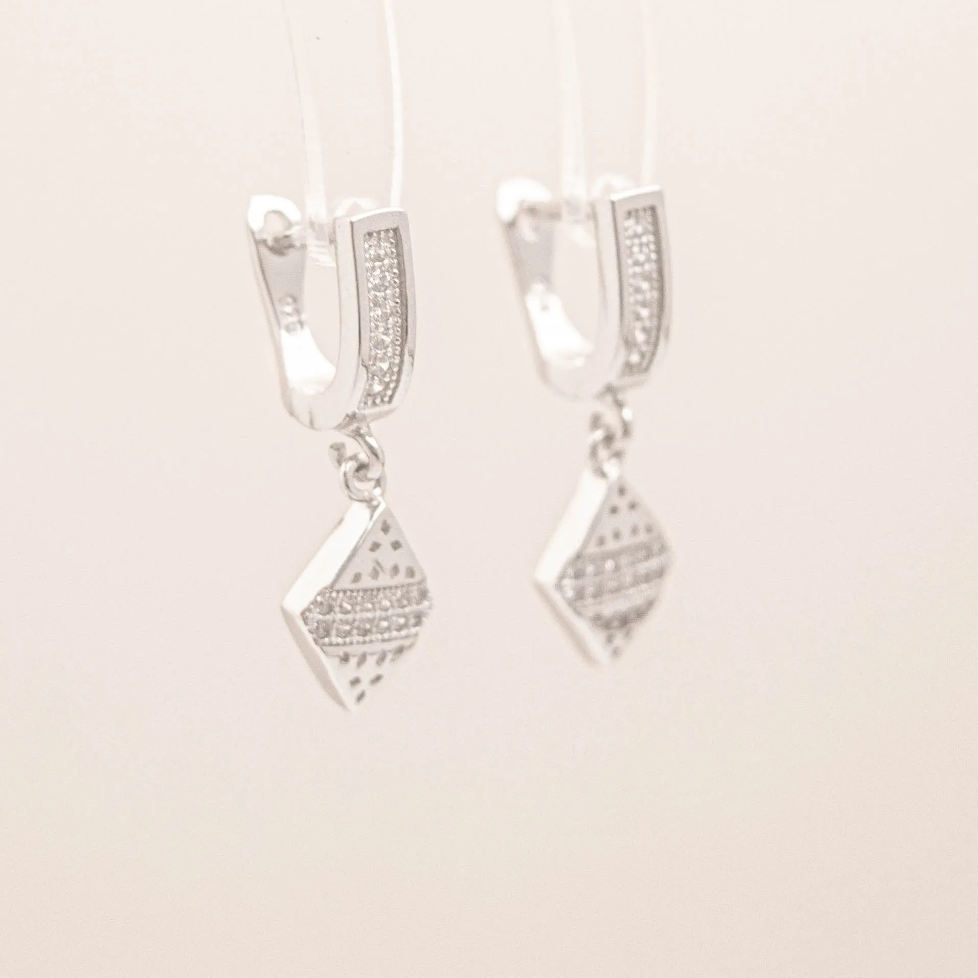 Divine Drop Huggies Earrings