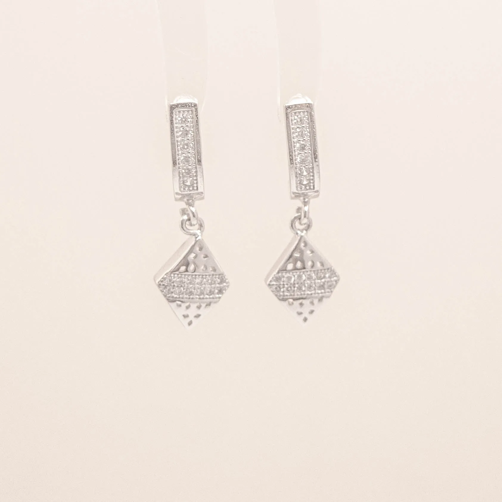Divine Drop Huggies Earrings