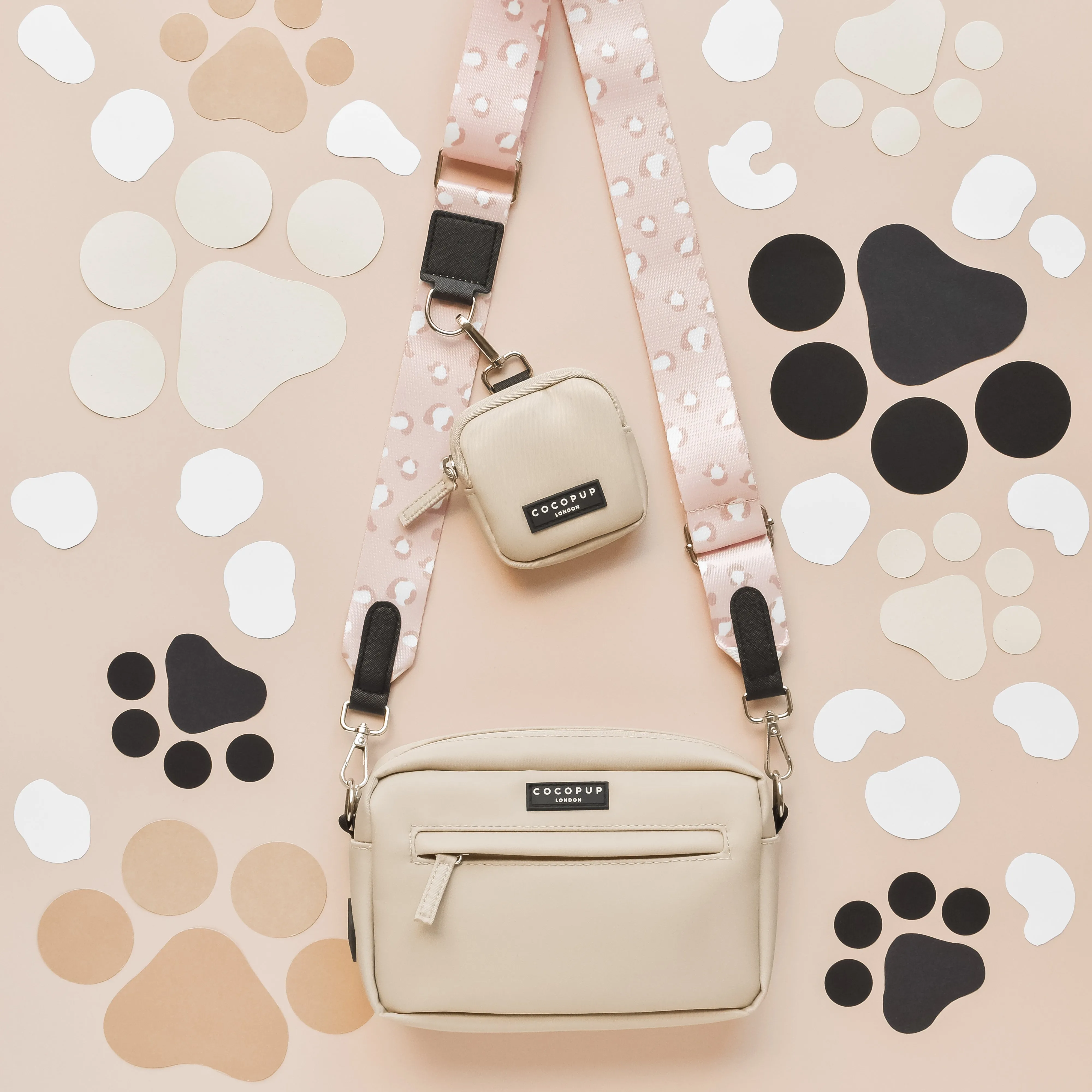 Dog Walking Bag Bundle - Nude Chic Leopard