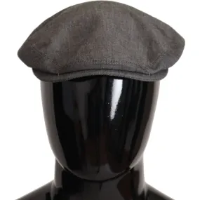 Dolce & Gabbana Elegant Gray Newsboy Hat