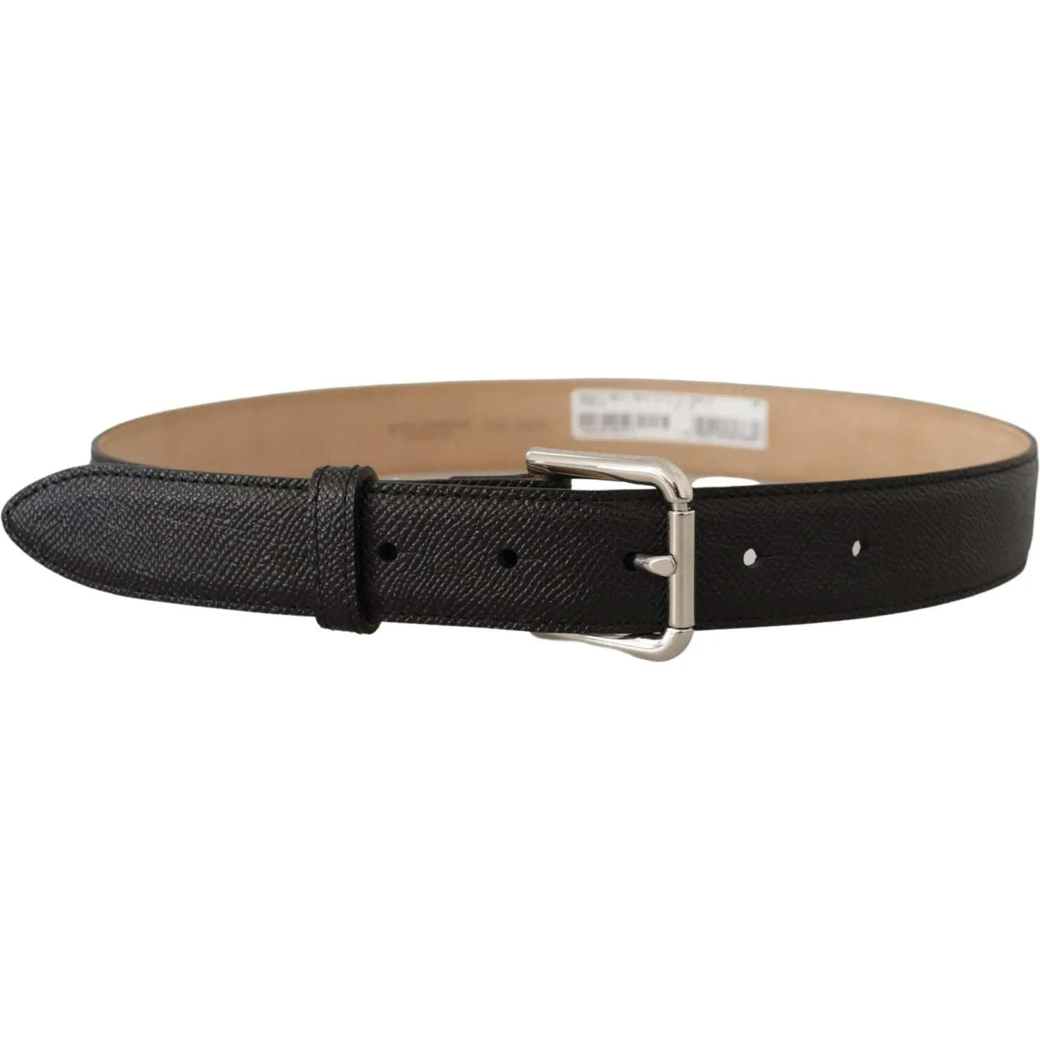 Dolce & Gabbana Sleek Black Authentic Leather Belt