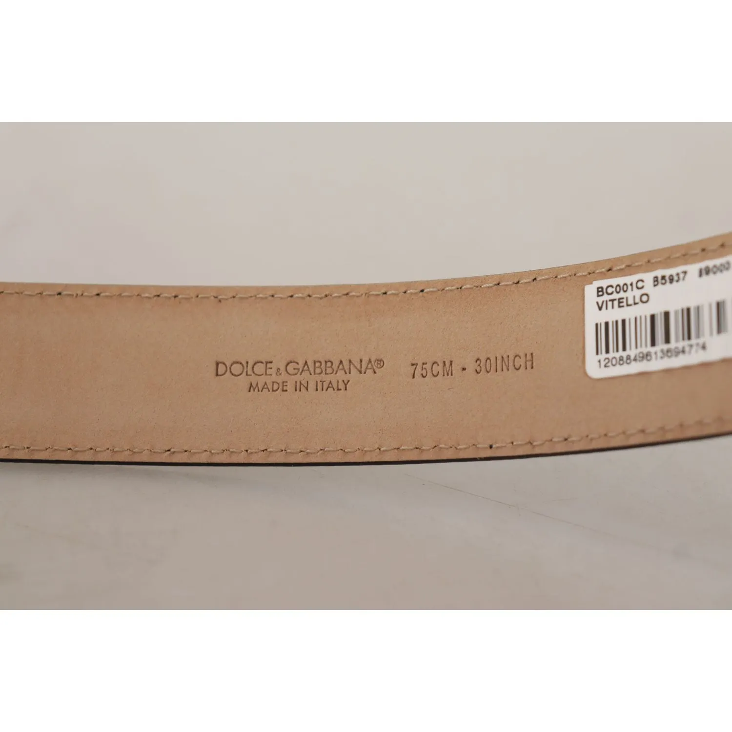 Dolce & Gabbana Sleek Black Authentic Leather Belt