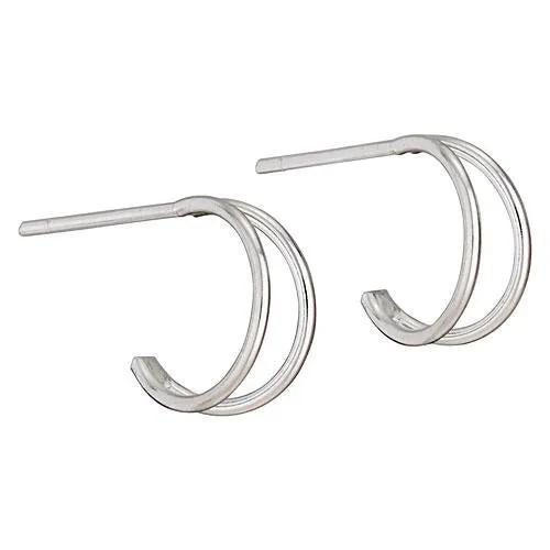 Double Sterling Wire Hoop