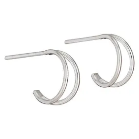 Double Sterling Wire Hoop
