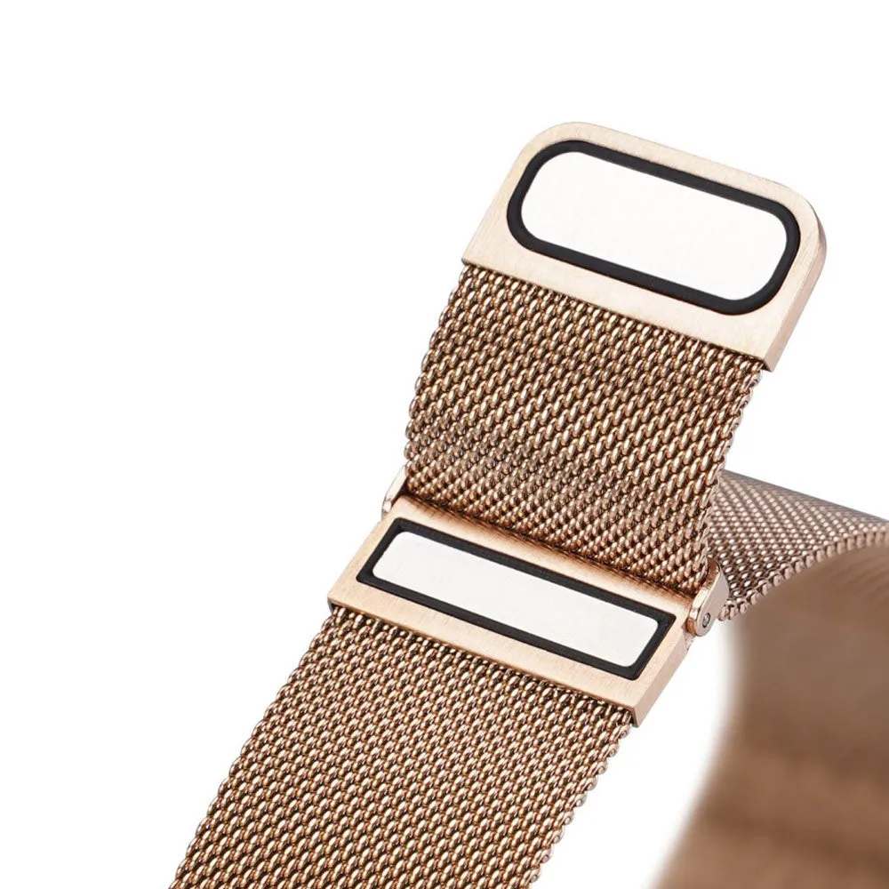 Dux Ducis - Stainless steel watch bracelet Milanaise with magnetic clasp (bridge width: 20mm) - rose gold