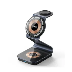 Duzzona - (15W) 3in1 MagSafe Qi Wireless Charger for Apple iPhone / Apple Airpods / Apple Watch Docking Station - Black