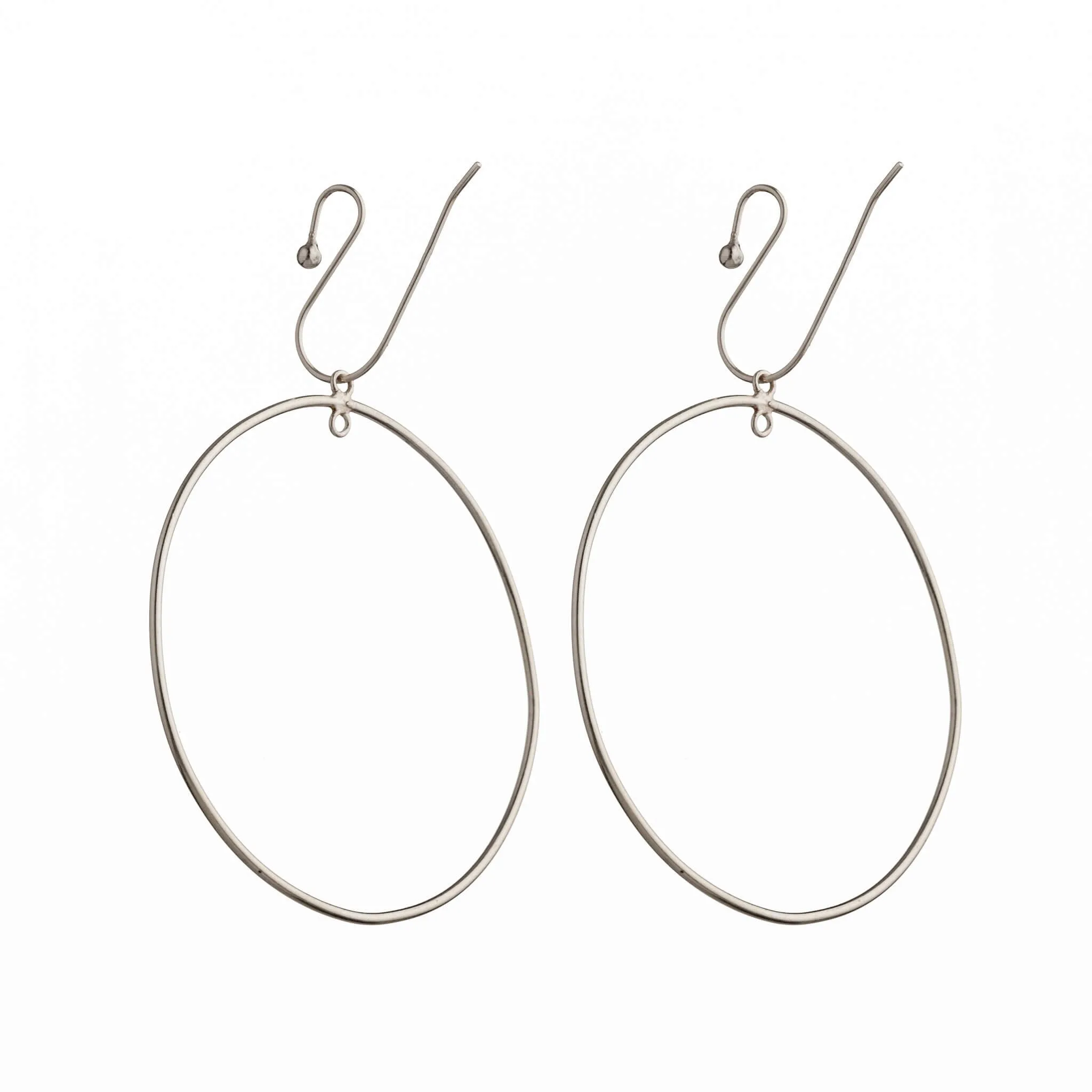 Earring Components in Sterling Silver 44.6x42.3mm 18 Gauge