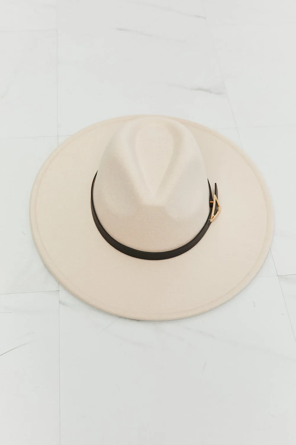 Elegant Beige Fedora Hat