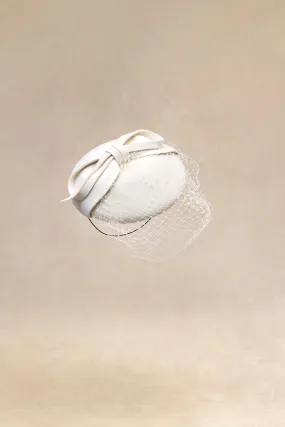 Elegant Bow Knot Pillbox Veil Fascinator
