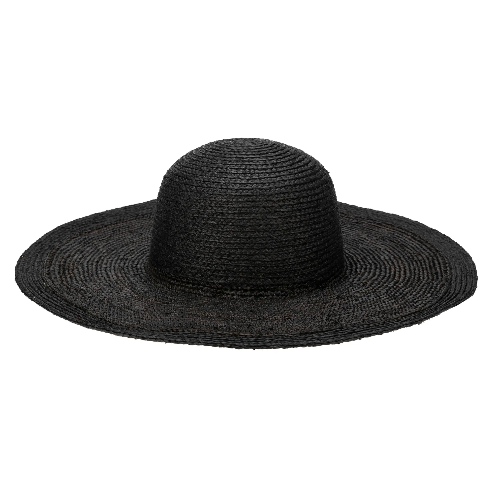 Elegant - Raffia Braid Round Crown Sun Hat