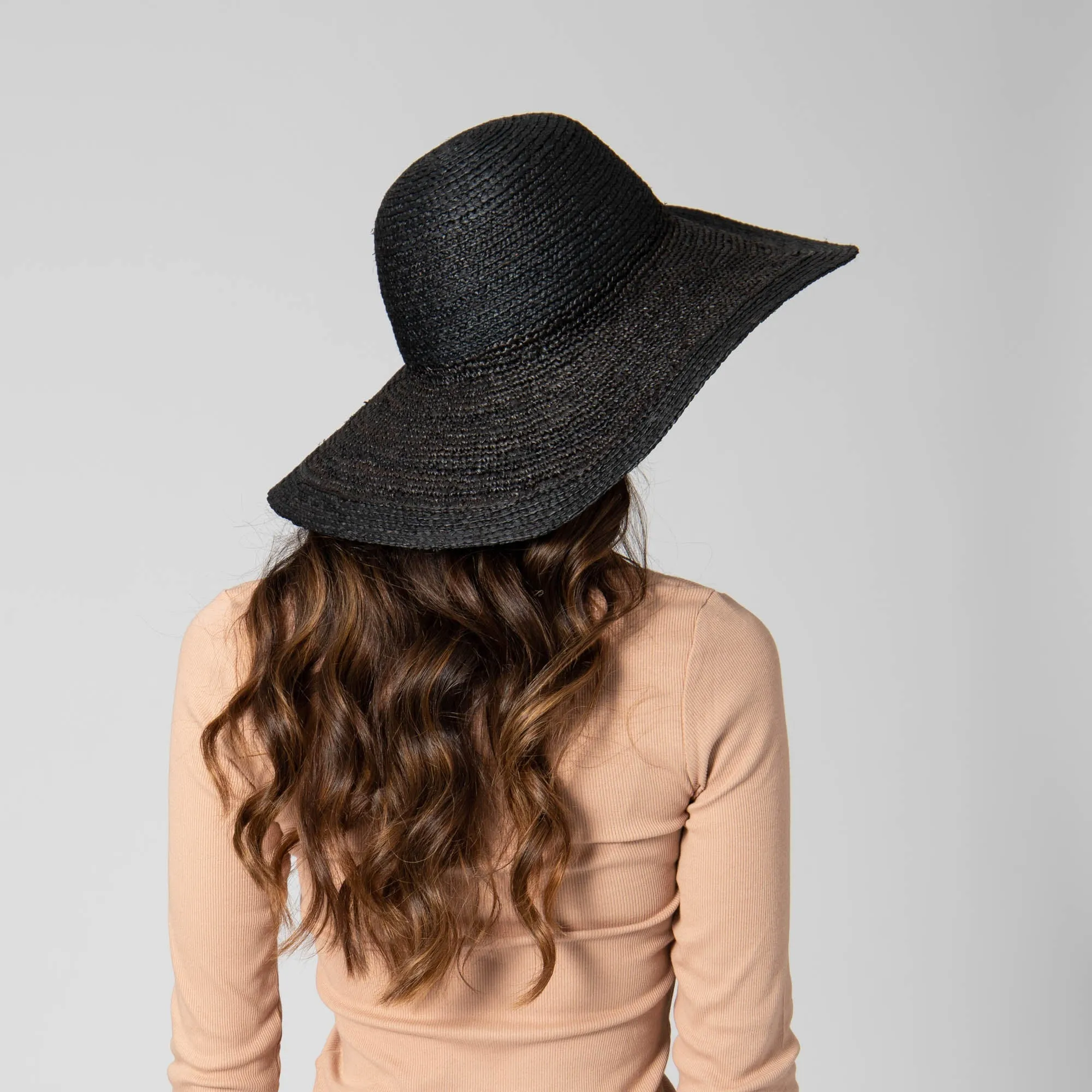 Elegant - Raffia Braid Round Crown Sun Hat