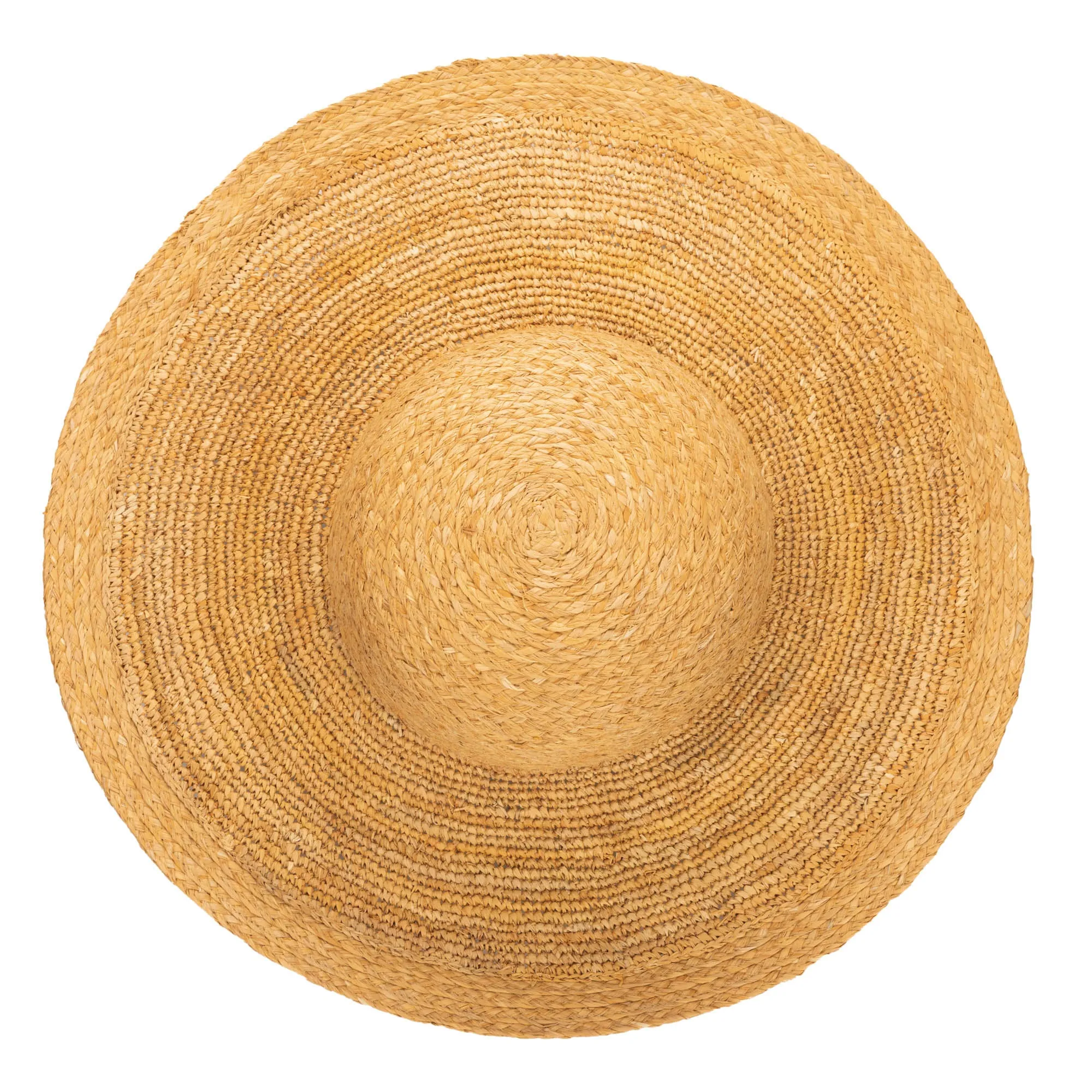 Elegant - Raffia Braid Round Crown Sun Hat