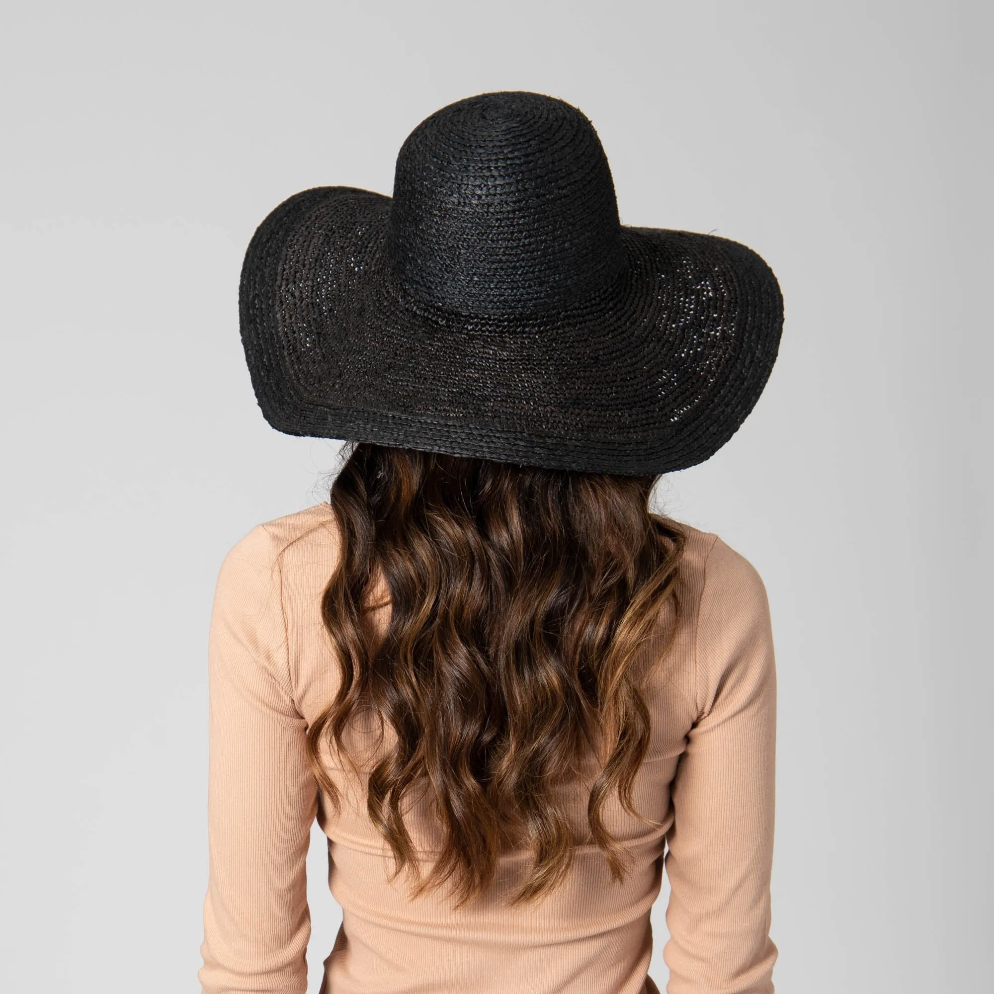 Elegant - Raffia Braid Round Crown Sun Hat