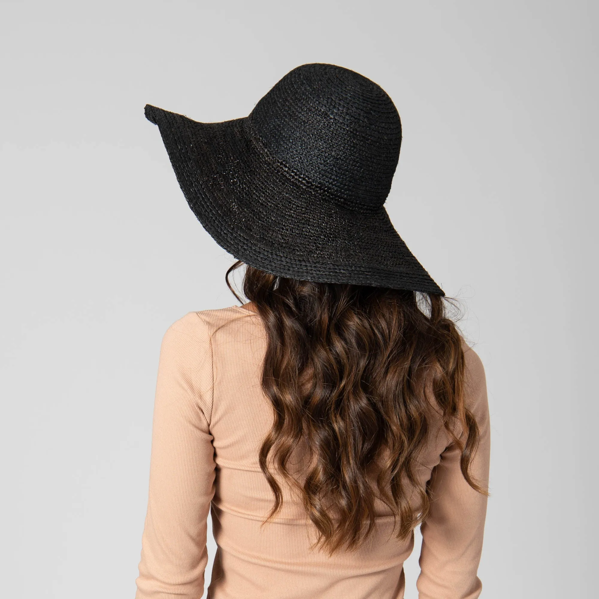 Elegant - Raffia Braid Round Crown Sun Hat