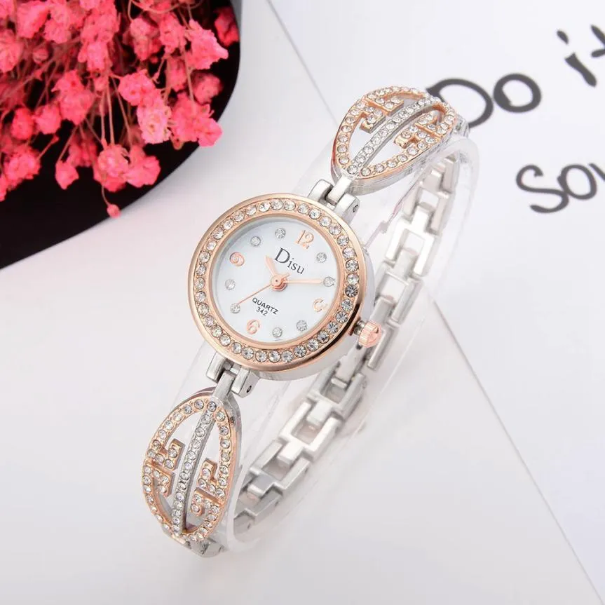 Elegant Rhinestone Bracelet Watch