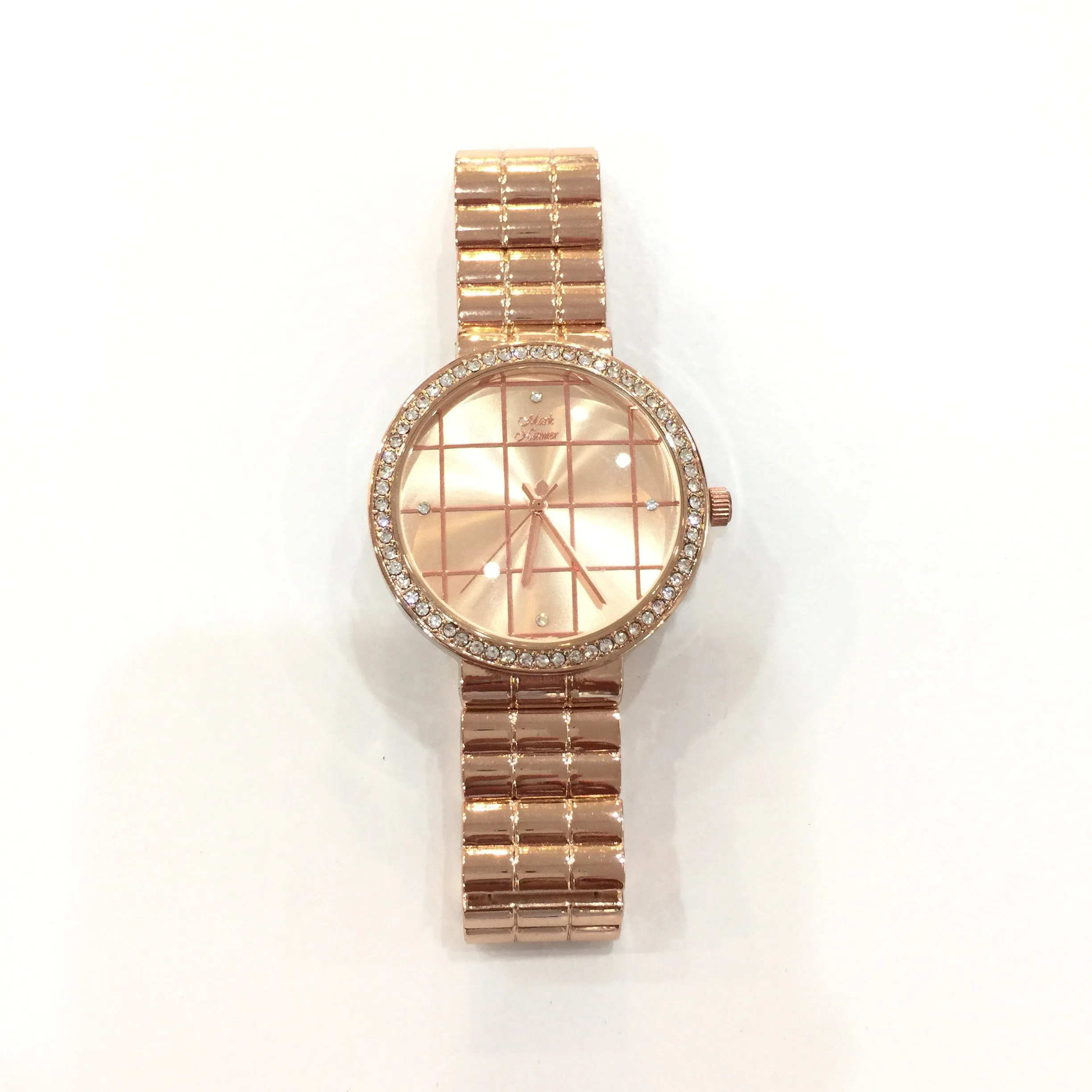 Elegant Rose Gold Rhinestone Watch
