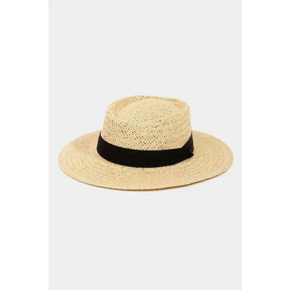 Elevate Your Style with the Fame Straw Braided Pork Pie Hat