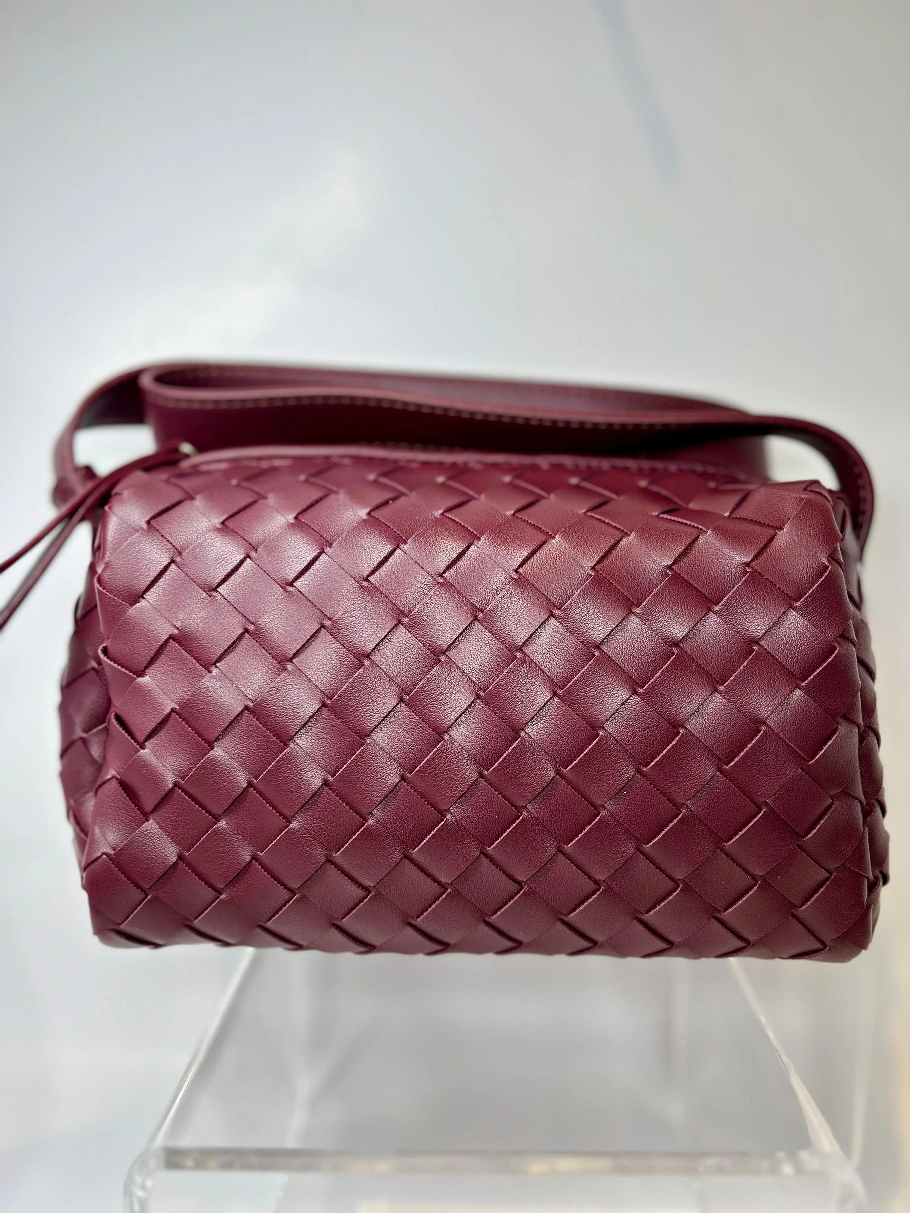 Emilia - Burgundy Woven Bag