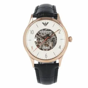 Emporio Armani AR1924 Men's Elegant Automatic Watch with Premium Leather Strap