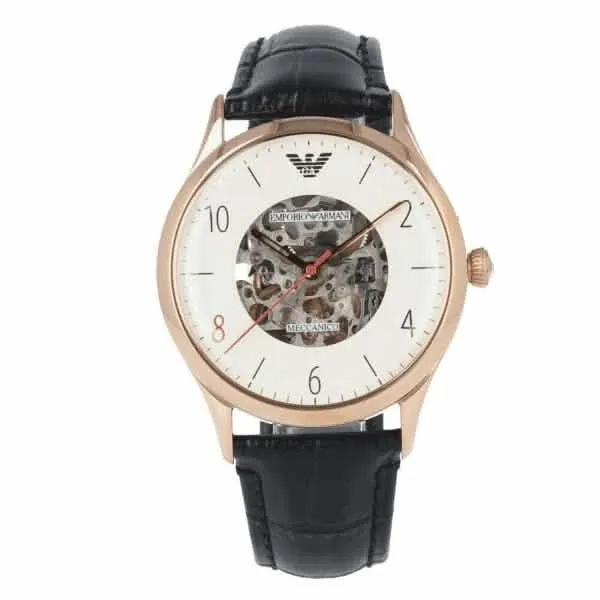 Emporio Armani AR1924 Men's Elegant Automatic Watch with Premium Leather Strap