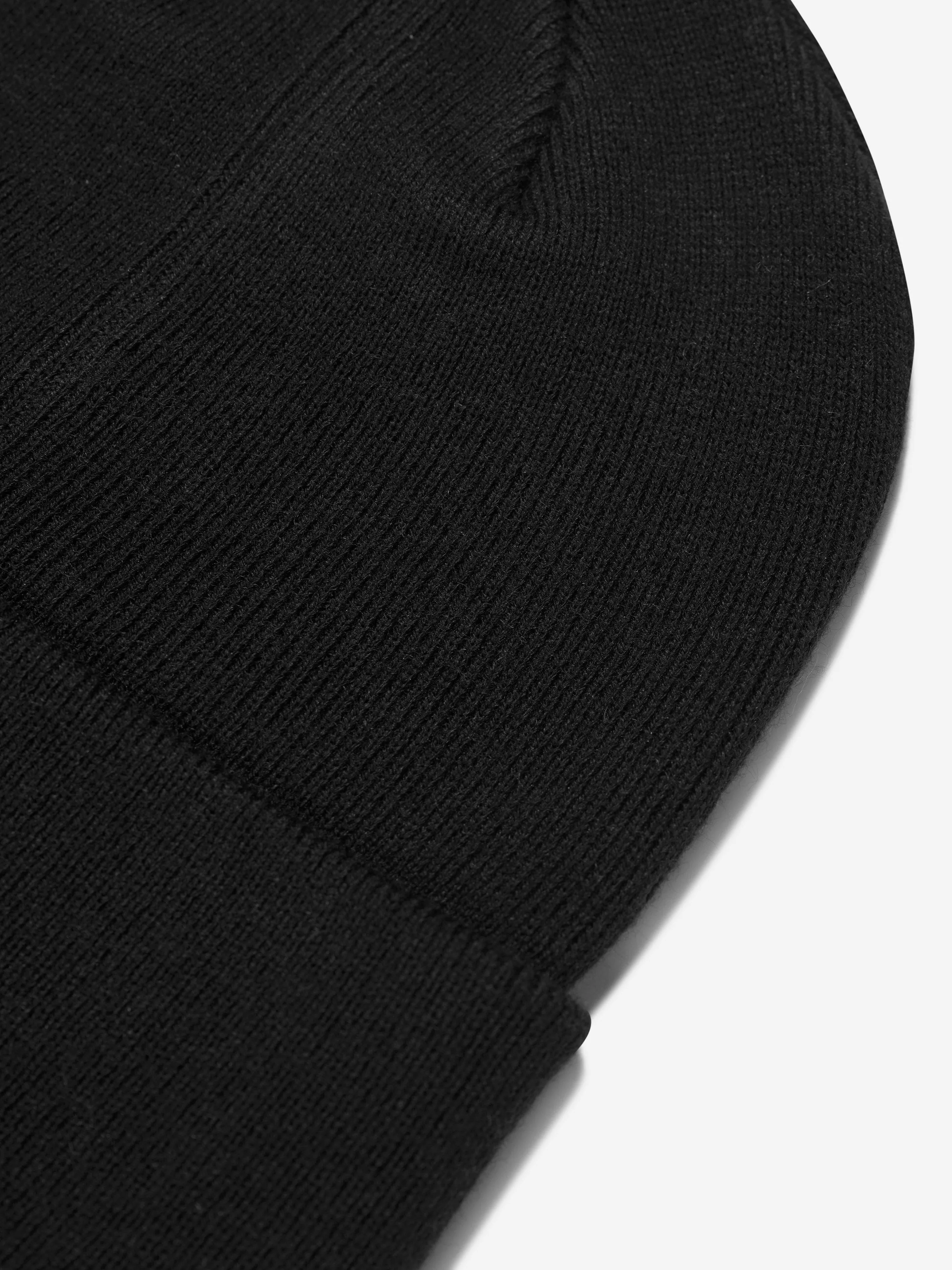 Emporio Armani Boys Logo Beanie Hat in Black