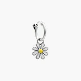 Enamelled Daisy Sterling Silver Earring