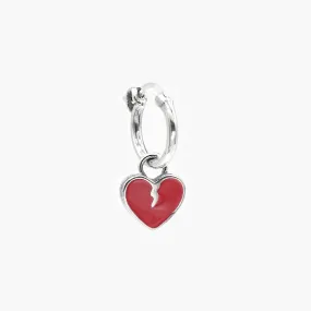 Enamelled Heartbreak Sterling Silver Earring