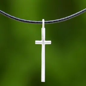Exquisite Cross Silver Pendant Necklace