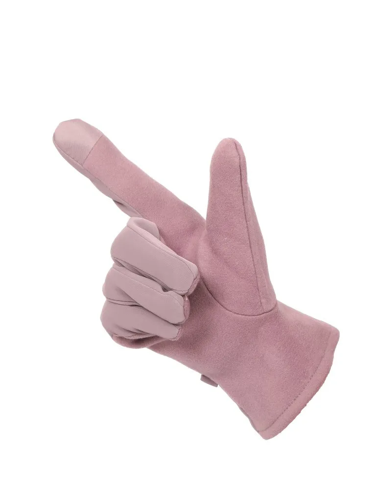 Fabseasons Winter Gloves for Girls and Women: Faux Fur Inner, Touchscreen Enabled