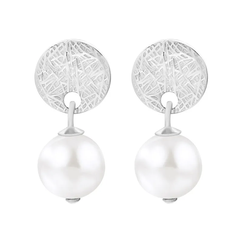 Factory Price Round Coin Pearl Earring Setting-Feliz Pearl