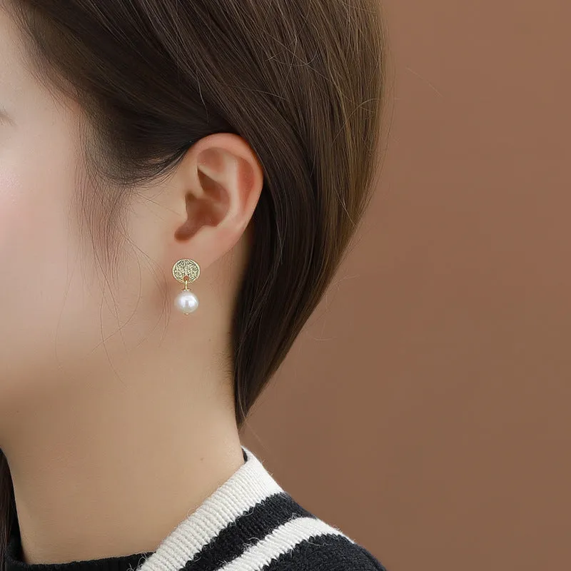 Factory Price Round Coin Pearl Earring Setting-Feliz Pearl