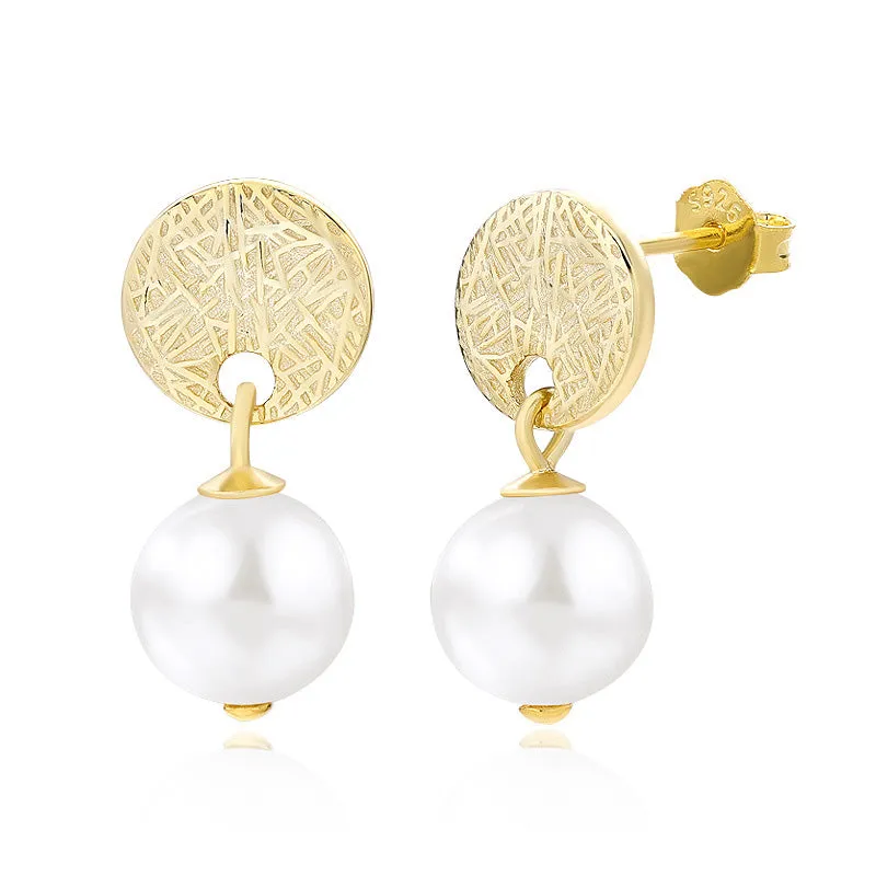 Factory Price Round Coin Pearl Earring Setting-Feliz Pearl