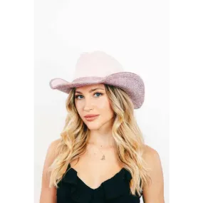 Fame Pave Rhinestone Trim Faux Suede Hat for Luxury Fashion for Women